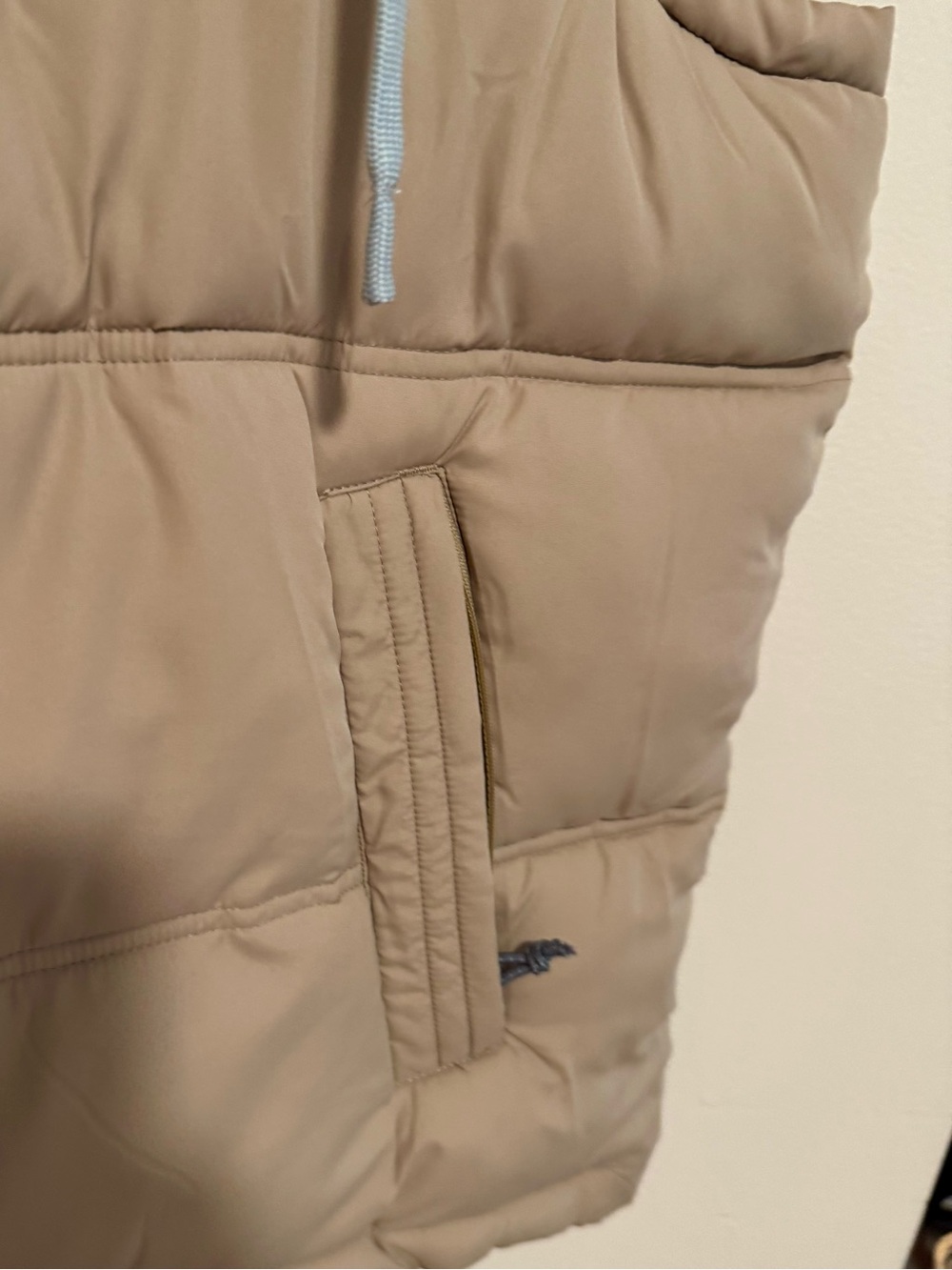 Chaps Porter Tan Hooded Puffer Vest Size 2XL - NEW - Picture 6 of 11